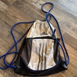 Adidas Metallic Silver and Black Backpack